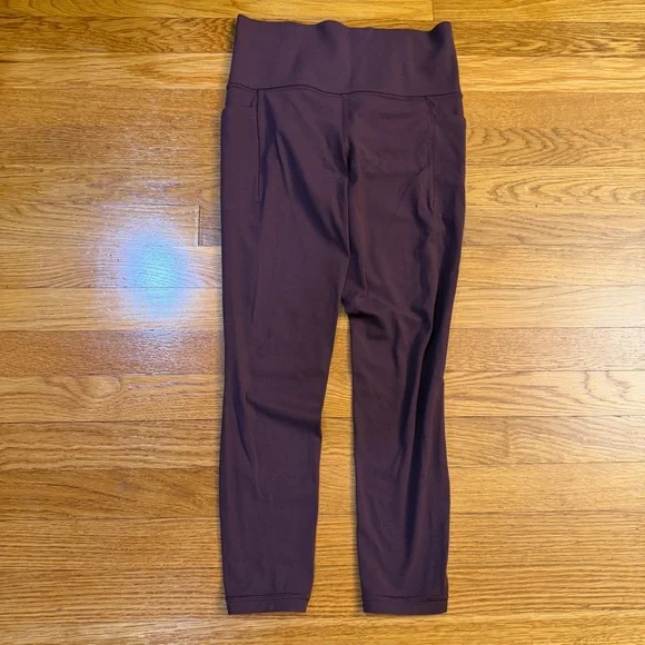 Athleta Salutation Stash 7/8 Tight Leggings Spiced Cabernet - Size Small - Picture 1 of 6